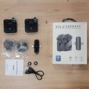 ست میکروفن بی سیم یقه ای مدل F15-2 - Image 5