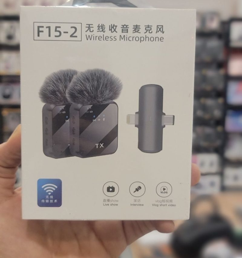 ست میکروفن بی سیم یقه ای مدل F15-2 - Image 3