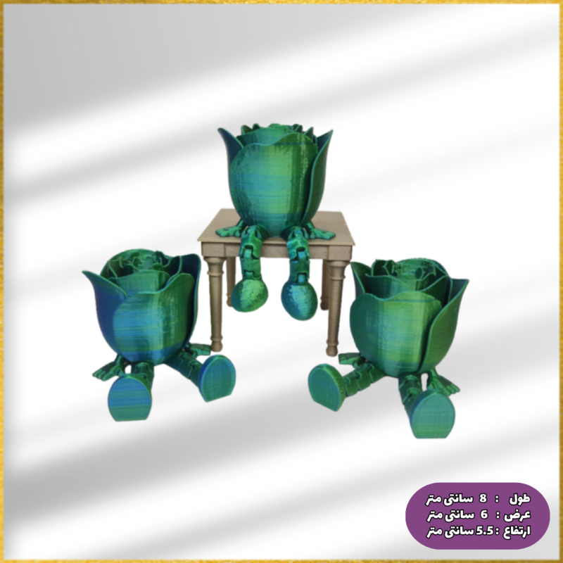 50ee79ce-3c32-4f8f-a960-5f5a6c6521a3 دکوری مدل گل رز نشسته دو رنگ - Image 1