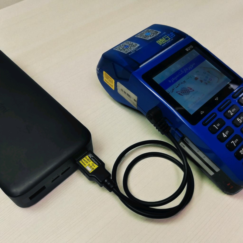 de052dee-105f-4920-8509-3ff80d6313eb تبدیل پاوربانک به ups برای کارتخوان سر خم (سر چپقی) - Image 1