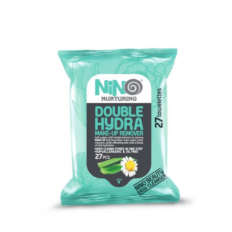 nino010 دستمال مرطوب آرايش طرح آبرسان 27 برگي نینو - Image 1